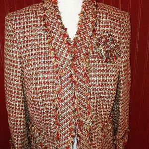 NWT Alfani Tweed Blazer Jacket 6